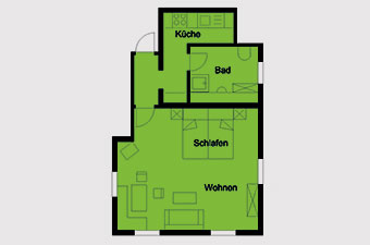 Ferienwohnung Bad Kissingen Ferienappartment 3 Grundriss